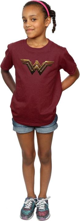 Actual product image Wonder Woman Girls Logo Cotton T-Shirt (152, 158)
