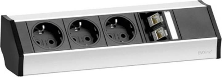 Produktbild Schulte ELEKTROTECHNIK EVOLINE® V-DOCK DATA SMALL (93600023) (3 x, CEE 7/3, 3 m)