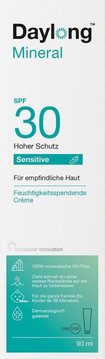 Immagine prodotto Daylong Crema minerale sensibile (Crema solare, SPF 30, 90 ml, 129 g)