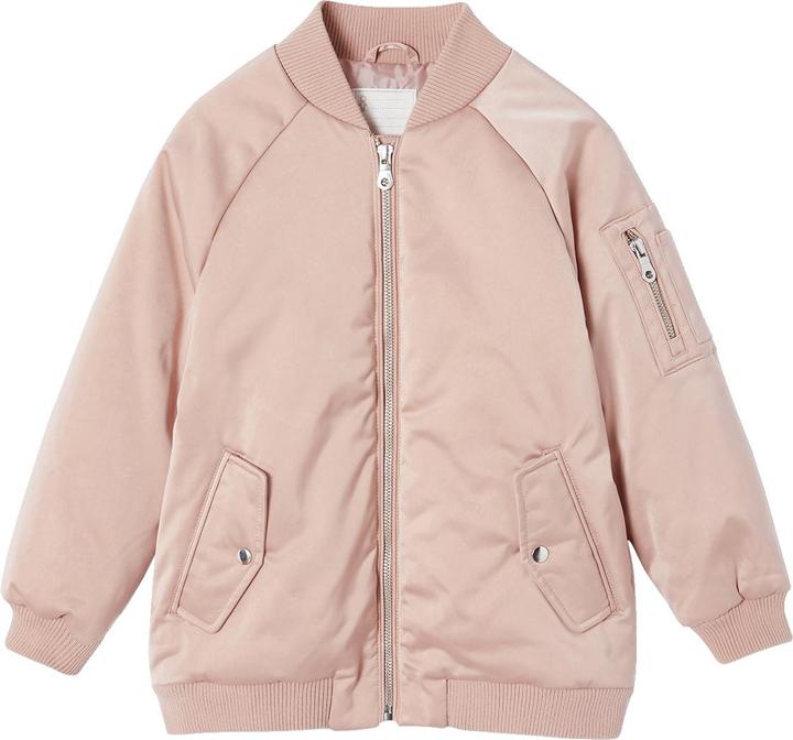 Actual product image Vertbaudet Shiny girls' bomber jacket with recycled polyester (98)