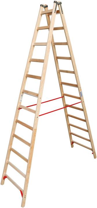 Produktbild Krause KRAU 170149 Holz-Sprossen-Doppelleiter (Stehleiter)