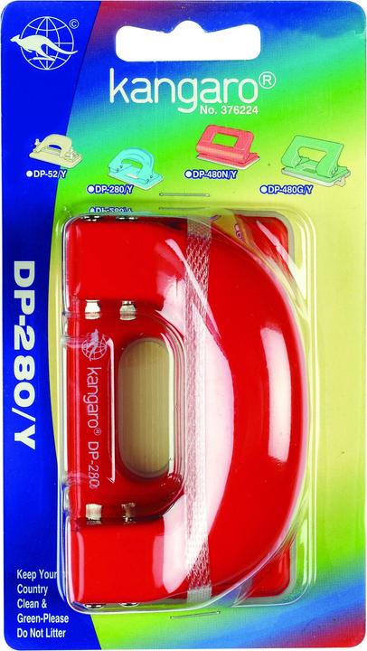 Image du produit Kangaro Dp-280y Perforateur, Perforation jusqu'à 11 feuilles, blister, rouge