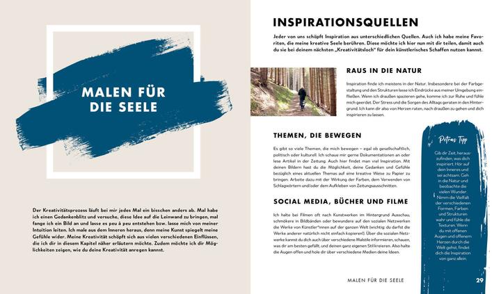 Produktbild Malen mit Acryl (20 abstrakte Bilder Schritt für Schritt) (Deutsch, Petra Wolf, Sophie Ilkay, 2023)