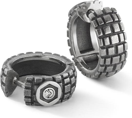 Actual product image Bikergold Creoles Tire Cross (Silver 925)