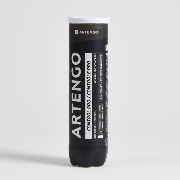 Actual product image Artengo Tennis balls Control Pro - tin of 4 yellow