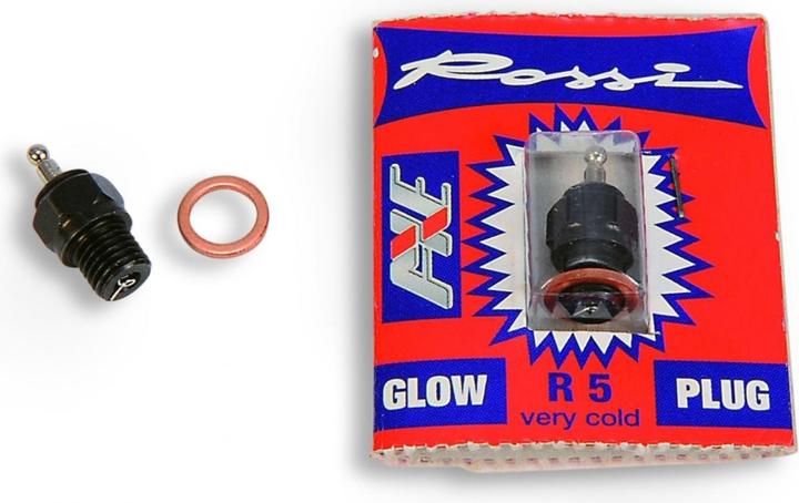 Actual product image Rossi glow plug r5 (very cold) for 5% nitro fuel