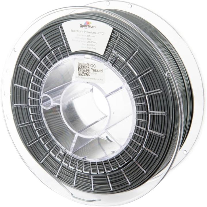 Image du produit Filament PCTG Iron Grey 1.0kg 1.75mm (PCTG, 1.75 mm, 1000 g, Gris)