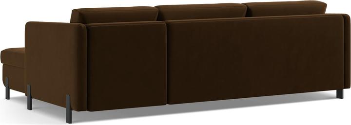 Image du produit Micadoni Canapé D'Angle Velours Gauche Convertible, "Gloria", 4 Places, 260x170x80Fabriqué en Europe (Canapé d'angle)