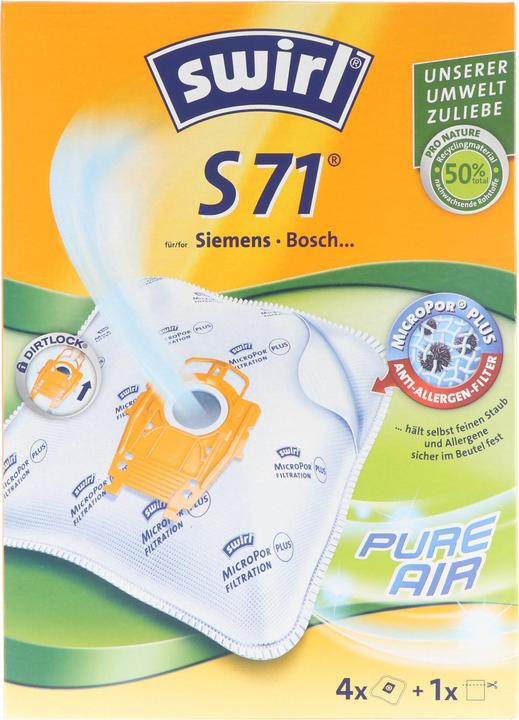 Produktbild Swirl Staubsaugerbeutel S71 MicroPor Plus für Siemens und Bosch Staubsauger