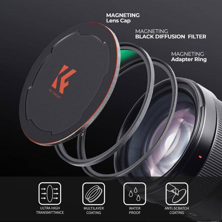 Actual product image K&F Concept Magnetic 1/4 Black Mist Filter Nano X 49mm (KF-1816) (49 mm)