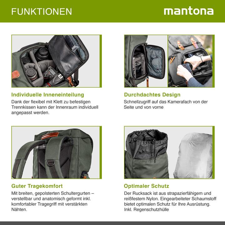 Actual product image mantona Luis junior retro photo backpack (Photo backpack, 29.70 l)