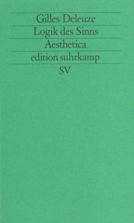 Actual product image Logik des Sinns (German, Gilles Deleuze, 1993)
