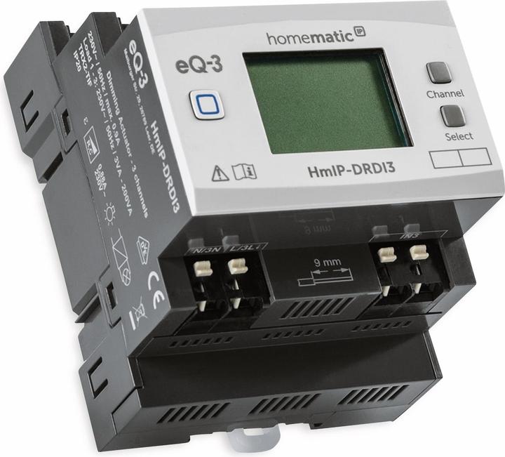 Image du produit Homematic IP Acteur variateur pour montage sur rail DIN triple (Actionneur de variateur)