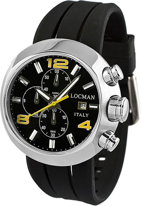 Image du produit Locman Italy Montre Homme Chronographe Change noir jaune Ref. 0420 (Chronographe, 46 mm)