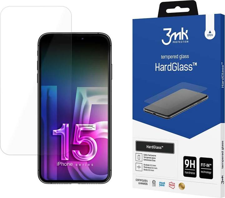 Produktbild 3MK HardGlass (1 Stück, Apple iPhone 15)