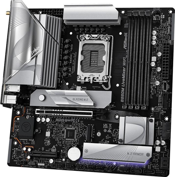 Actual product image AsRock B860M LiveMixer WiFi DDR5 Intel S retail (Socket S1, Intel B860, mATX)