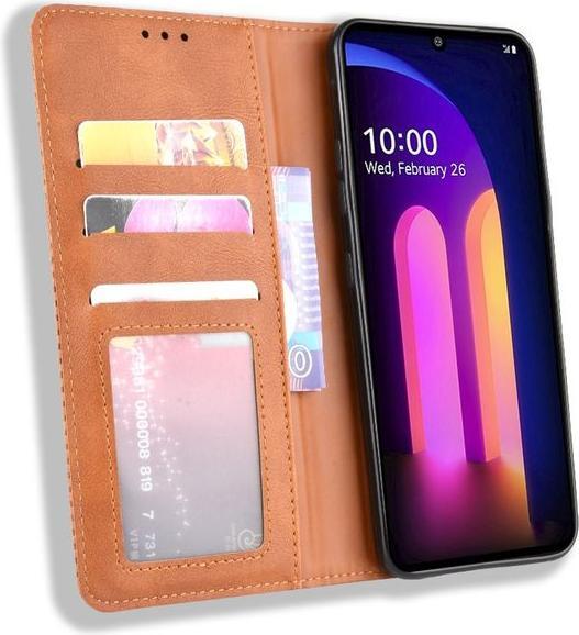Productafbeelding MU Classic Retro Lederen Boekomslag Serie (LG V60 ThinQ 5G)