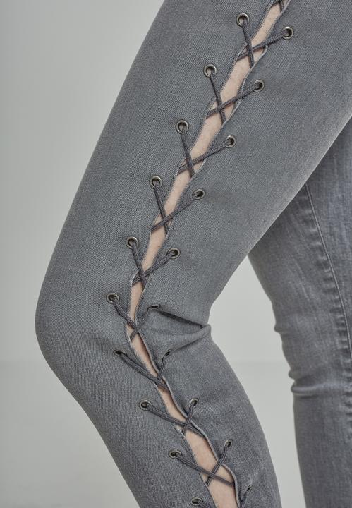 Image du produit Urban Classics Ladies Denim Lace Up Skinny Pants (28)