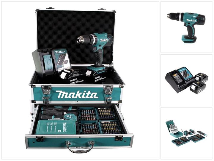 Actual product image Makita DHP453RFX2 Set (Rechargeable battery operated)