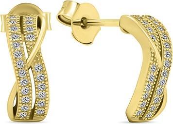 Produktbild Brilio Silver - Beautiful gold-plated earrings with zircons EA589Y