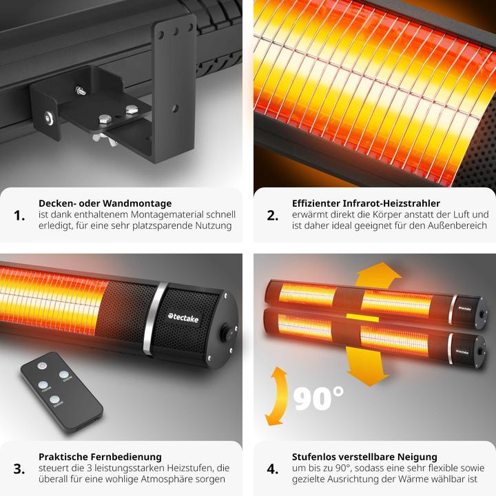 Produktbild tectake Infrarotheizstrahler (3000 W)