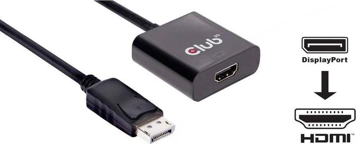 Produktbild Club 3D Adapterkabel DP 1.2 auf HDMI 2.0 (HDMI, 21 cm)