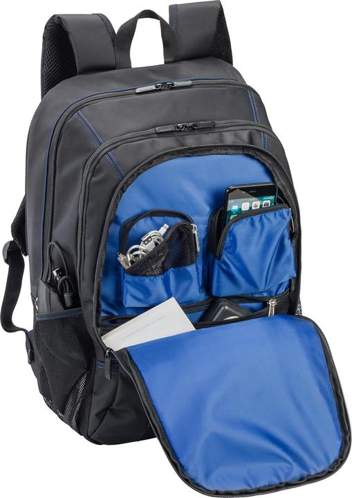 Produktbild Pedea Rucksack 43,9cm 17,3Zoll schwarz/blau Laptopfach: 43,5 x 32,5 x 6cm L x B x H Headsetfach: 44 x 3...
