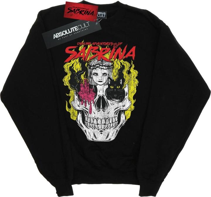 Actual product image Chilling Adventures of Sabrina Mens Icon Skull Sweatshirt (XL)