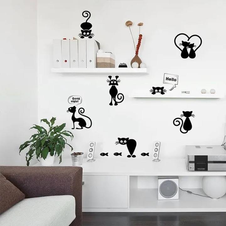 Produktbild Cbx Schöne Cartoon Katzen Wandaufkleber