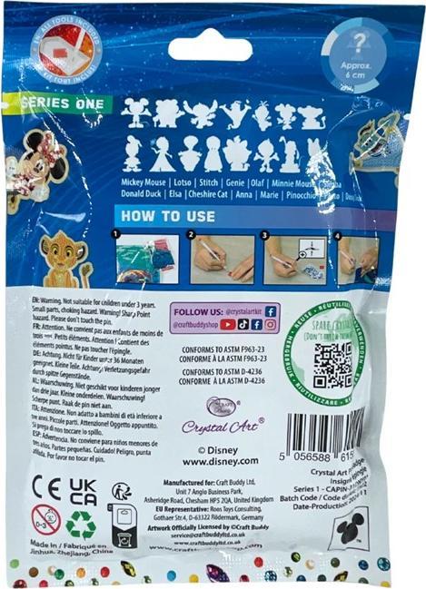 Actual product image Craft Buddy Crystal Art Pin Badge Blind Bag einzeln
