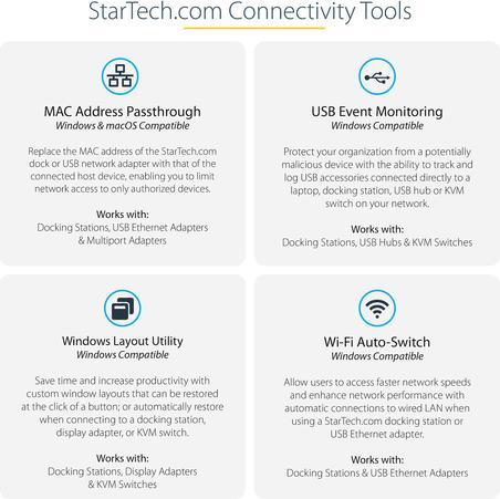 Image du produit StarTech .com Adaptateur USB C multiport (USB-C, 3 Ports)