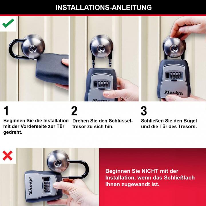 Actual product image Master Lock Key safe 5400EURD