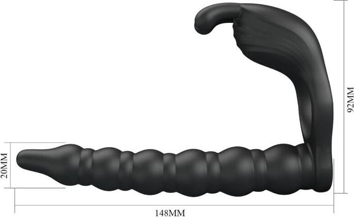 Actual product image Pretty Love Blackney Cock Rings With Vibrator Plug