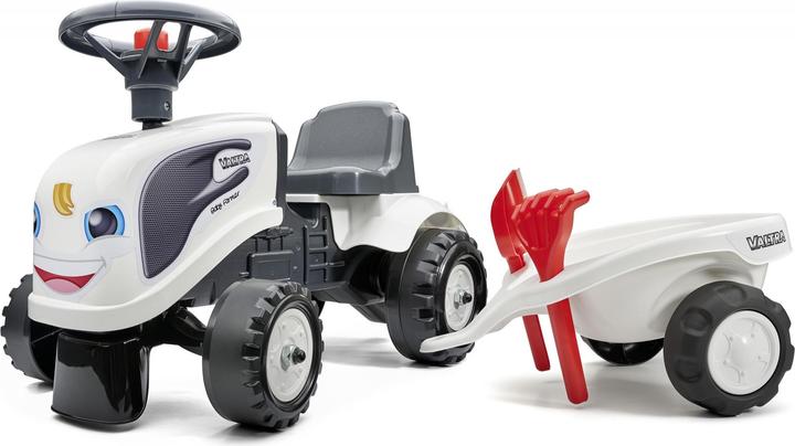Actual product image Falk Baby Tractor Valtra Baltas su Trailer + accessories from 1 year