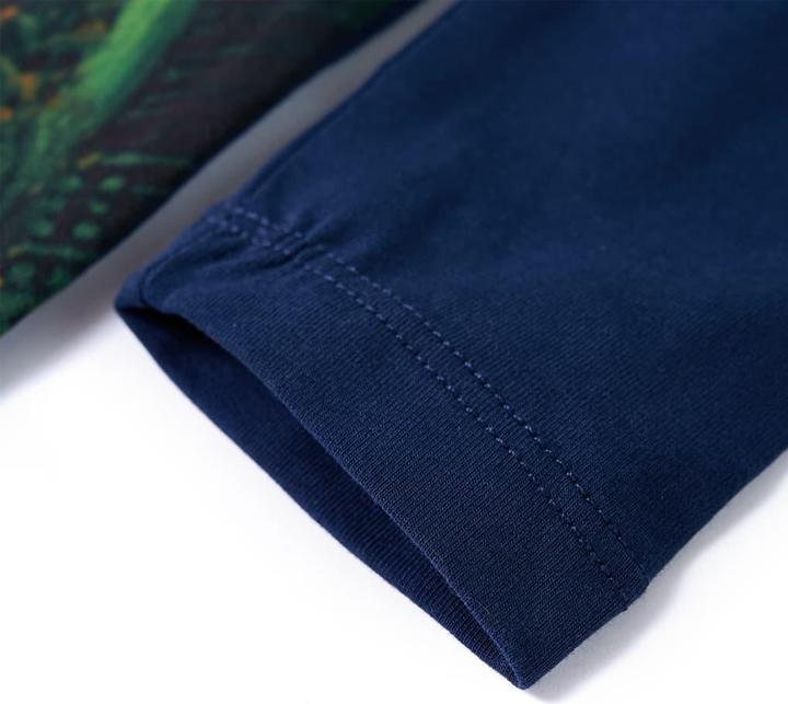 Produktbild VidaXL Kinderkleid mit Langen Ärmeln Marineblau 104,Material der (104)