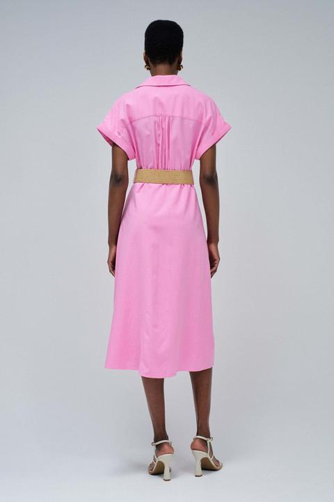 Image du produit Salsa Jeans Midikleid Linen Shirt Dress With Front Buttoned Belt (S)