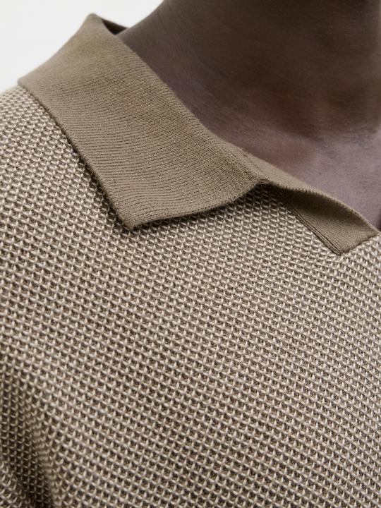 Produktbild Jack & Jones Jprcceaston Knit Split Neck Ss Sn (XXL)