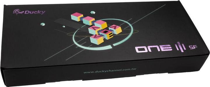 Actual product image Ducky One 3 Classic Black/White Mini Gaming Keyboard, RGB LED - MX-Brown (US) (US, Cable)