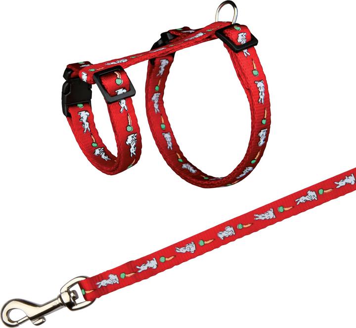Actual product image Trixie Harness with leash for rabbit with bunny pattern (Dog, General)