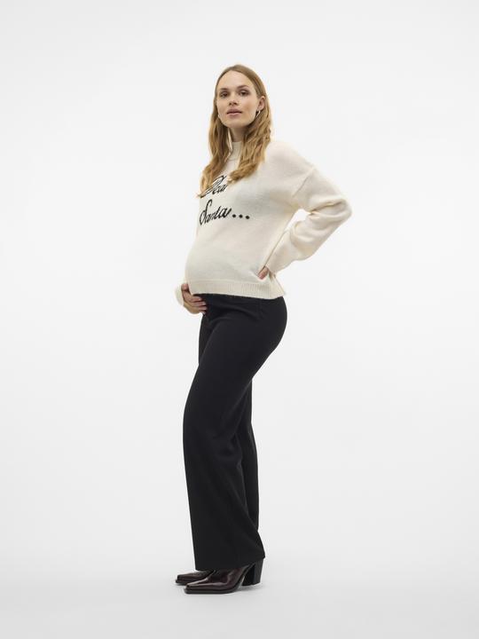 Produktbild Mamalicious Normal geschnitten Hoch geschlossen Gerippte Ärmelbündchen Raglan-Ärmel Tragetasche Strickpullover (L)