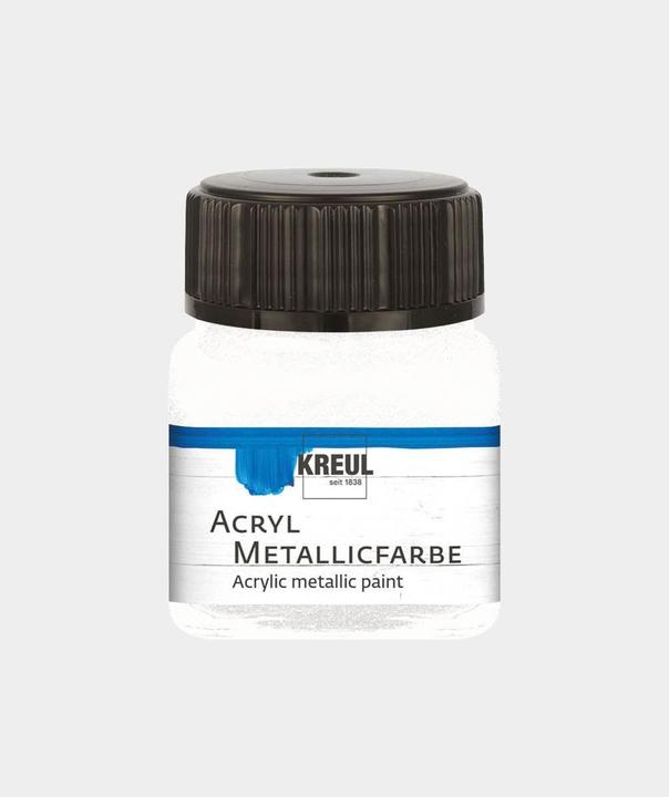 Actual product image Kreul Acrylic metallic paint, creamy opaque, 20 ml (Mother-of-pearl white, 20 ml)