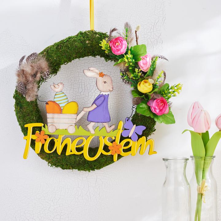 Produktbild VBS Holz-Hänger "Frohe Ostern", 5-tlg. (5 x, 29 x 21 cm)