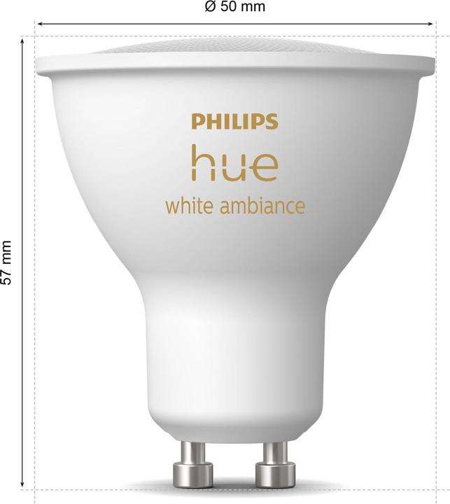 Image du produit Philips Hue White Ambiance (GU10, 4.20 W, 350 lm, 3 x, E)