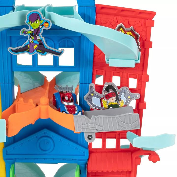Actual product image Jazwares Spidey Metal City Track Set
