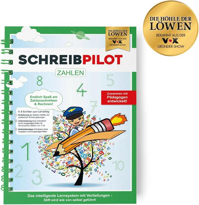 Produktbild Die Höhle der Löwen Schulheft Schreibpilot DIN-A4 Zahlen (A4, Gepunktet)