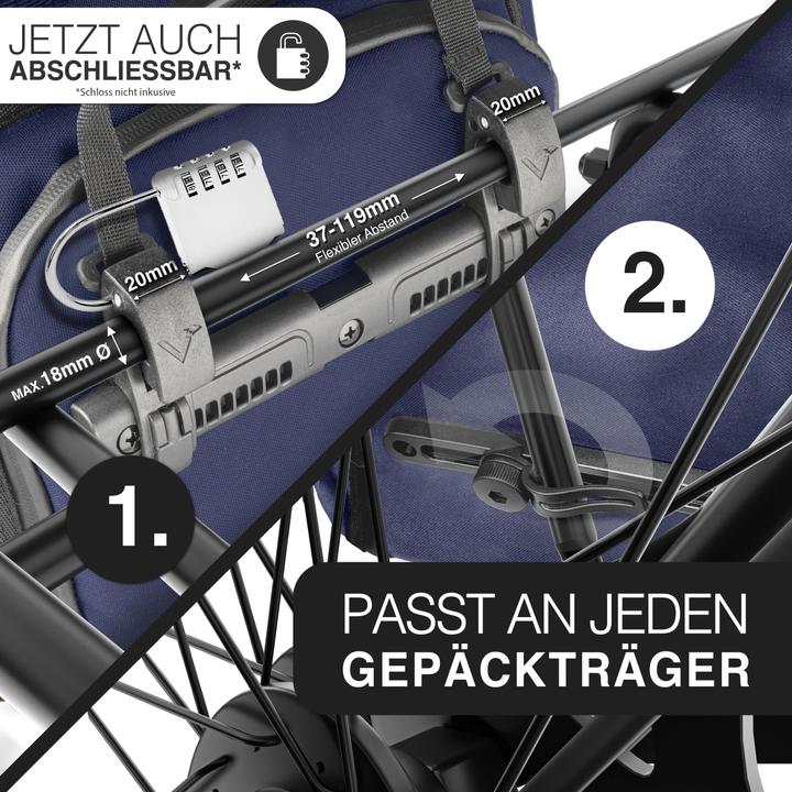 Actual product image Valkental ValkPro Bike Bag - 23L, Blue (26 l, Luggage carrier bag)