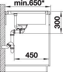 Actual product image Blanco Delta II (Fitted sink, 105.70 cm, 57.50 cm)