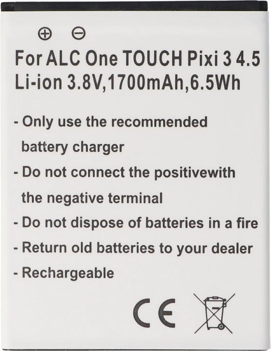 Actual product image AccuCell Battery Alcatel One Touch Pixi 3 4.5