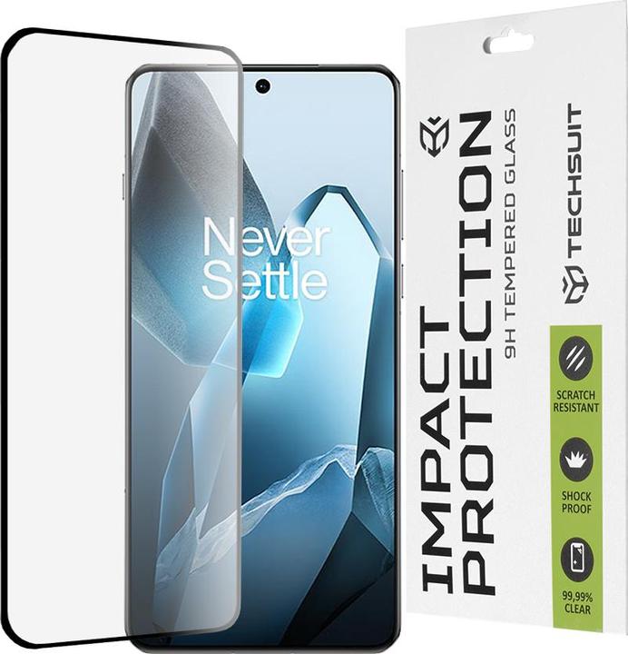 Actual product image Techsuit - 111D Full Cover / Full Glue Glass / 3D Curved Screen - OnePlus 13 - Black (1 Piece, OnePlus 13)