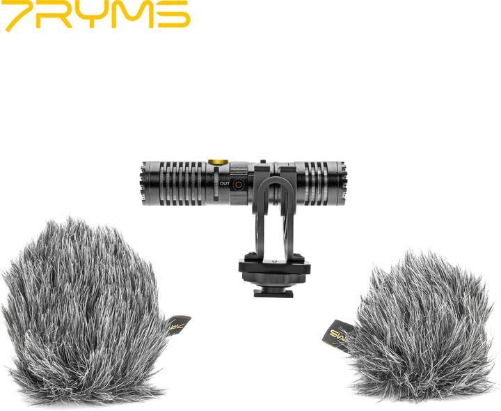 Image du produit 7Ryms Microphone bidirectionnel bidirectionnel Mini Shotgun (Pour caméra interface 3.5mm TRS)